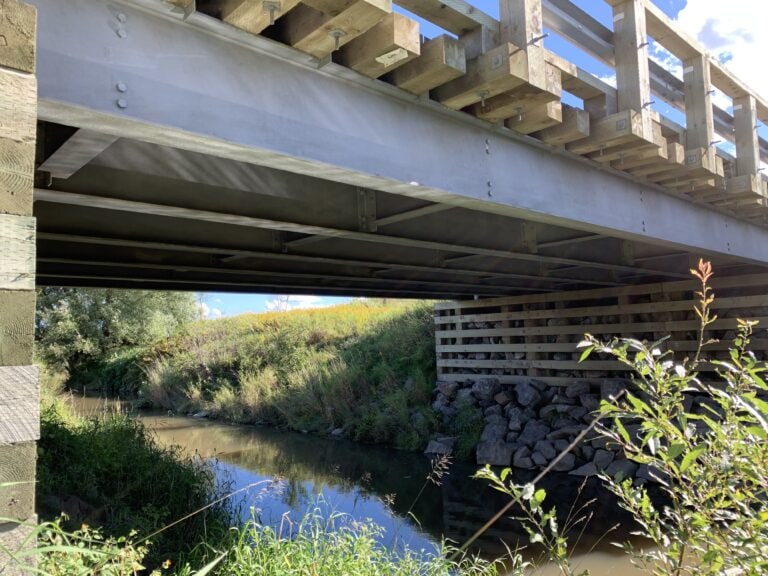 Poutre de pont acier-bois